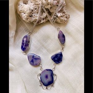 NEW Solar Agate Handmade 925 Silver Necklace